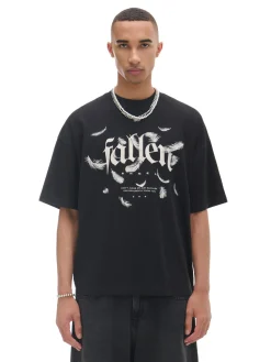 Cropp Koszulki*Czarna koszulka ze sloganem