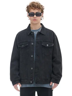 Cropp Kurtki, Płaszcze|Denim*Czarna kurtka jeansowa