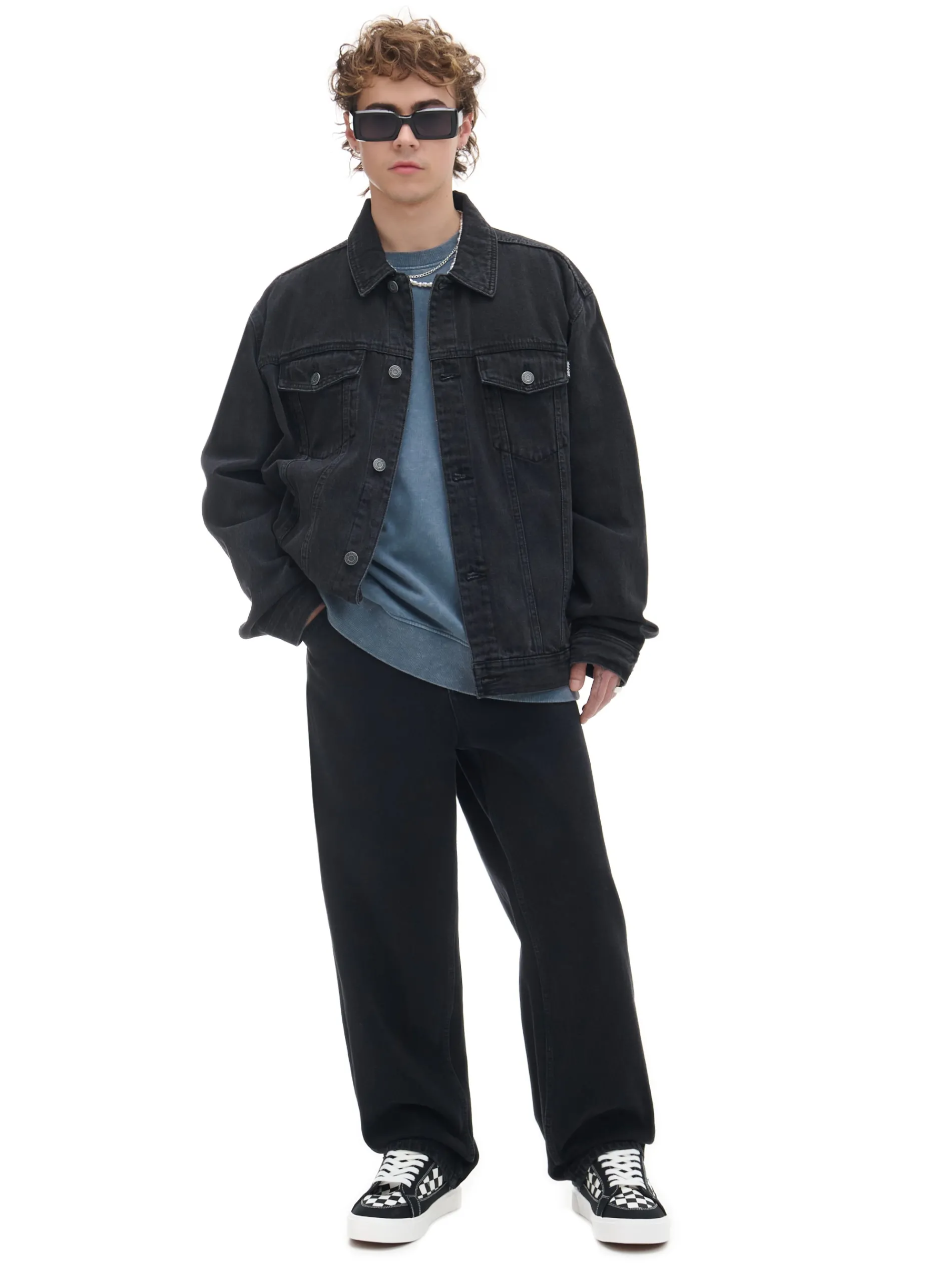 Cropp Kurtki, Płaszcze|Denim*Czarna kurtka jeansowa