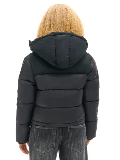 Cropp Kurtki, Płaszcze*Czarna kurtka puffer z gładkim karczkiem