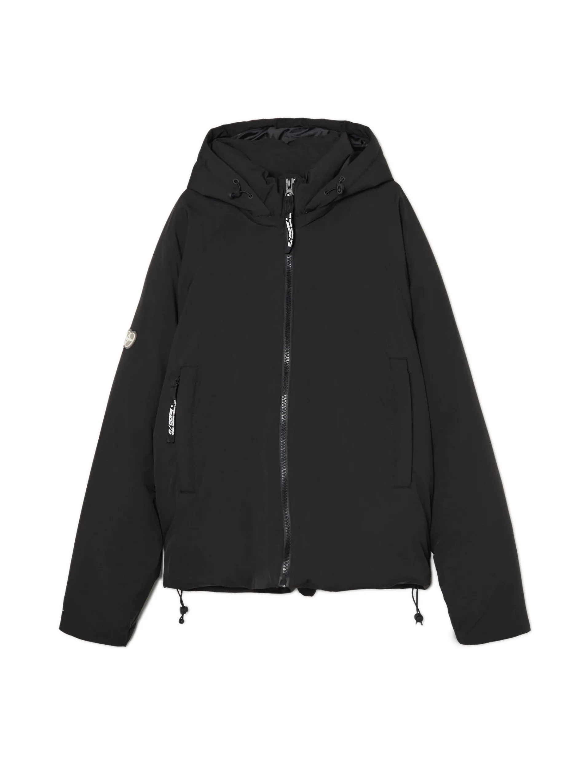 Cropp Kurtki Zimowe|Kurtki, Płaszcze*Czarna kurtka puffer z kapturem