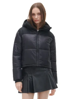 Cropp Kurtki, Płaszcze*Czarna kurtka puffer z kapturem