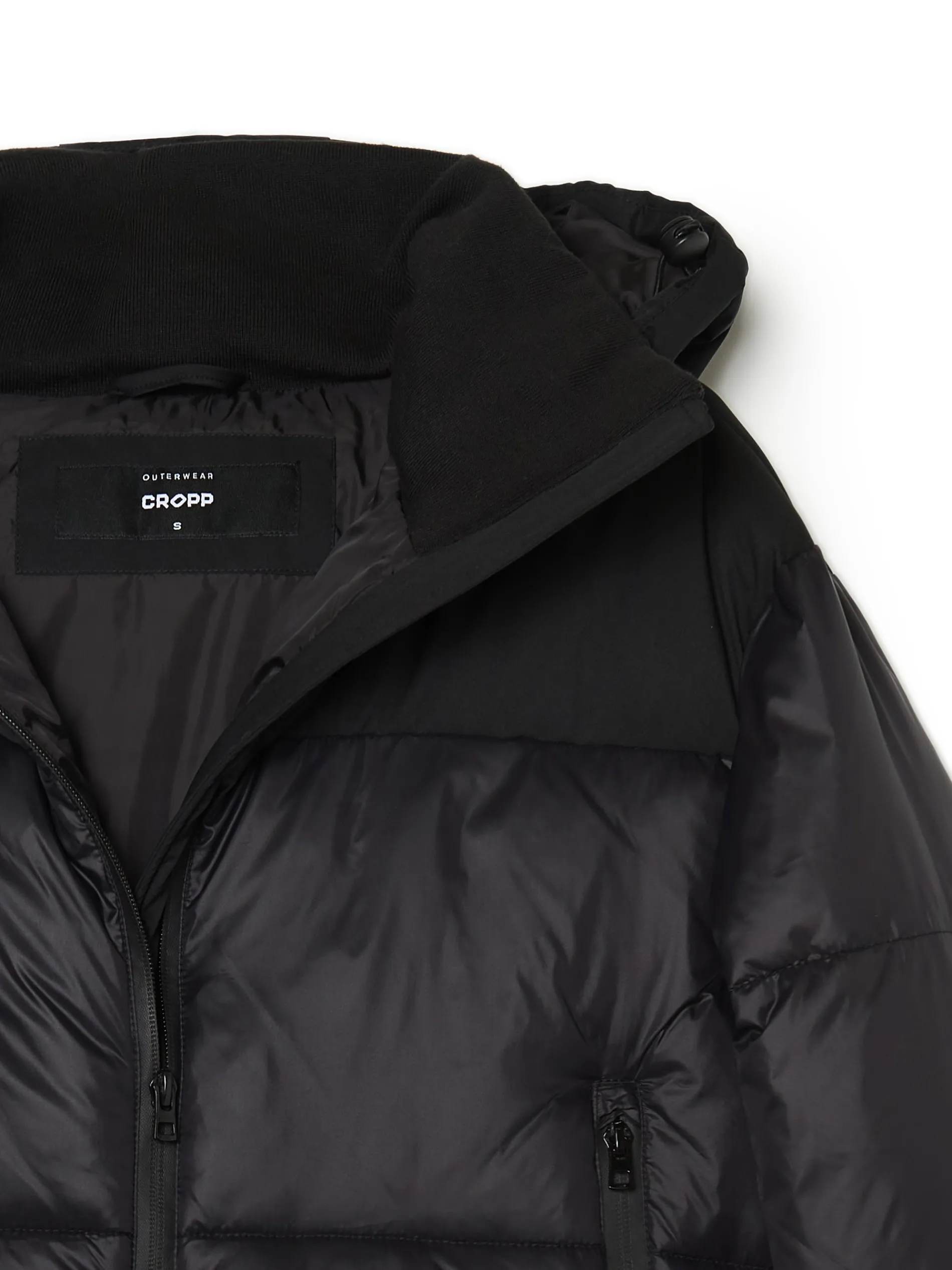 Cropp Kurtki, Płaszcze*Czarna kurtka puffer z kapturem