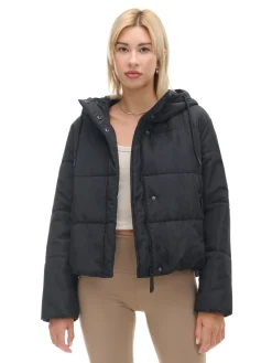 Cropp Kurtki, Płaszcze*Czarna kurtka z kapturem