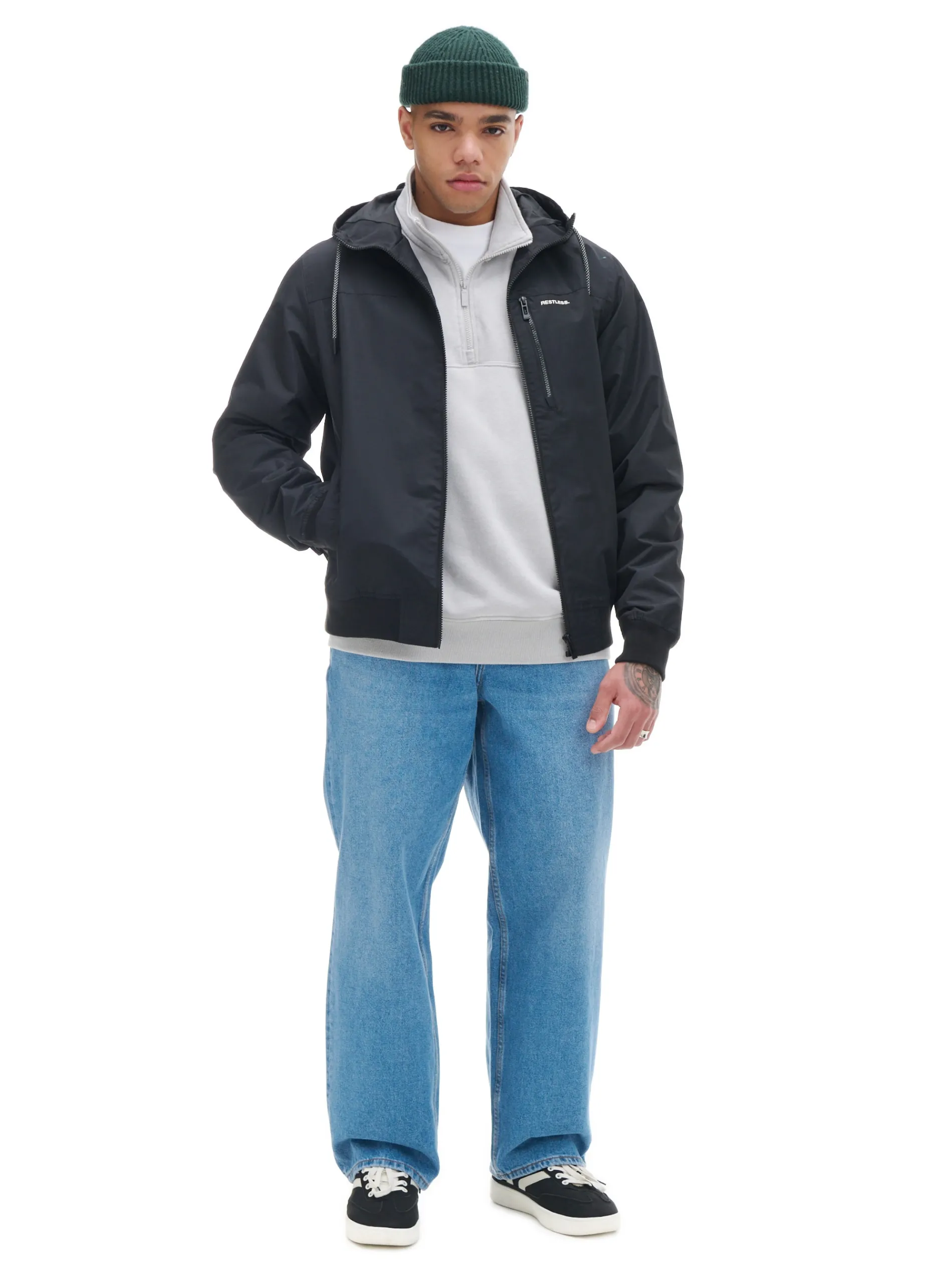 Cropp Kurtki, Płaszcze*Czarna kurtka z kapturem