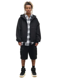 Cropp Kurtki, Płaszcze*Czarna lekka kurtka z kapturem