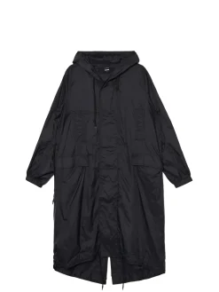 Cropp Kurtki, Płaszcze*Czarna parka z kapturem