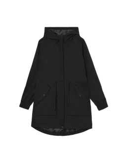 Cropp Kurtki, Płaszcze*Czarna parka z kapturem