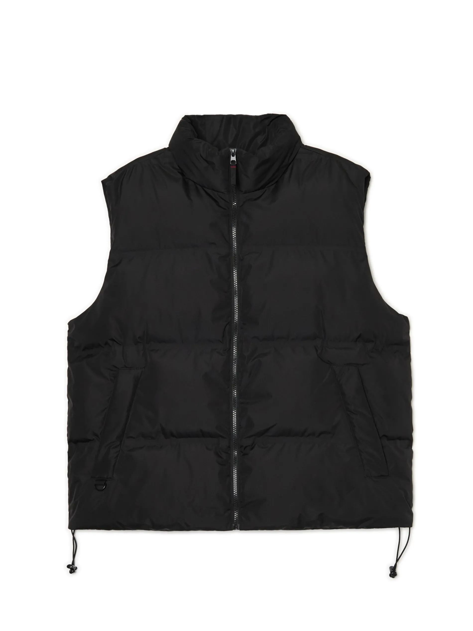 Cropp Kurtki, Płaszcze*Czarna pikowana kamizelka z regulacją