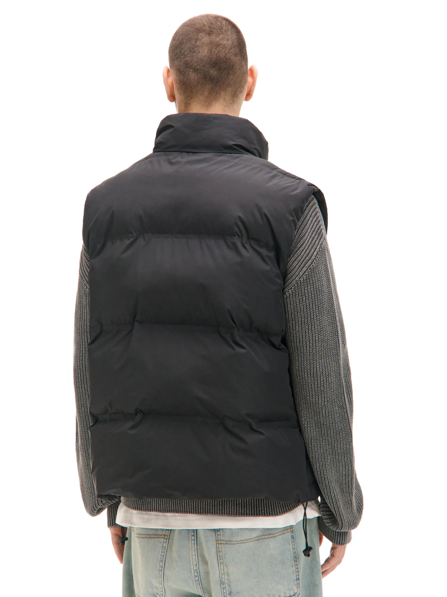 Cropp Kurtki, Płaszcze*Czarna pikowana kamizelka z regulacją