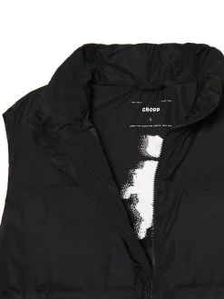 Cropp Kurtki, Płaszcze*Czarna pikowana kamizelka z regulacją