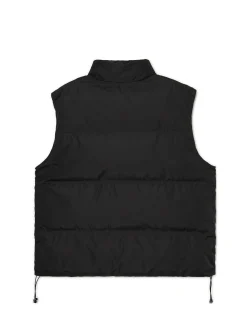 Cropp Kurtki, Płaszcze*Czarna pikowana kamizelka z regulacją