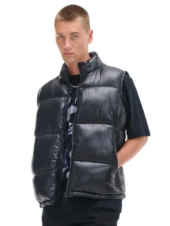 Cropp Kurtki, Płaszcze*Czarna pikowana kamizelka