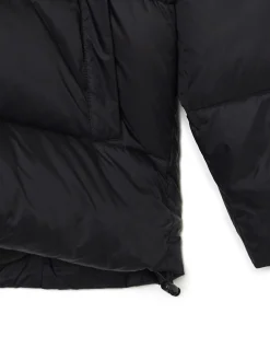 Cropp Kurtki, Płaszcze*Czarna pikowana kurtka z kapturem