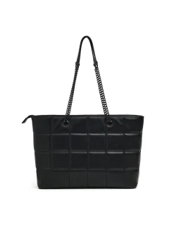 Cropp Torby, Plecaki*Czarna pikowana torebka na łańcuszku