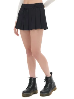 Cropp Spódnice*Czarna plisowana spódnica mini