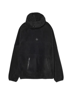 Cropp Bluzy*Czarna polarowa bluza z kapturem