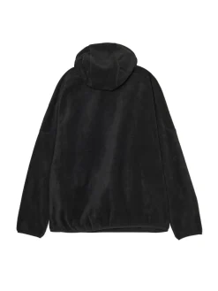 Cropp Bluzy*Czarna polarowa bluza z kapturem