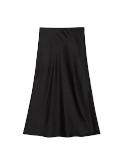Cropp Spódnice*Czarna satynowa spódnica