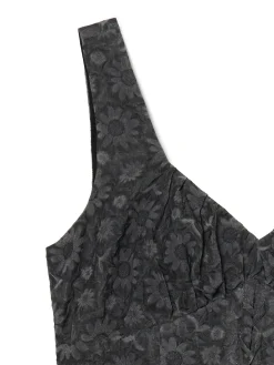 Cropp Sukienki, Kombinezony*Czarna sukienka mini w kwiaty