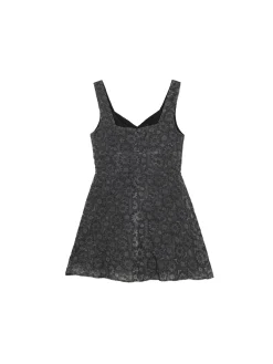 Cropp Sukienki, Kombinezony*Czarna sukienka mini w kwiaty