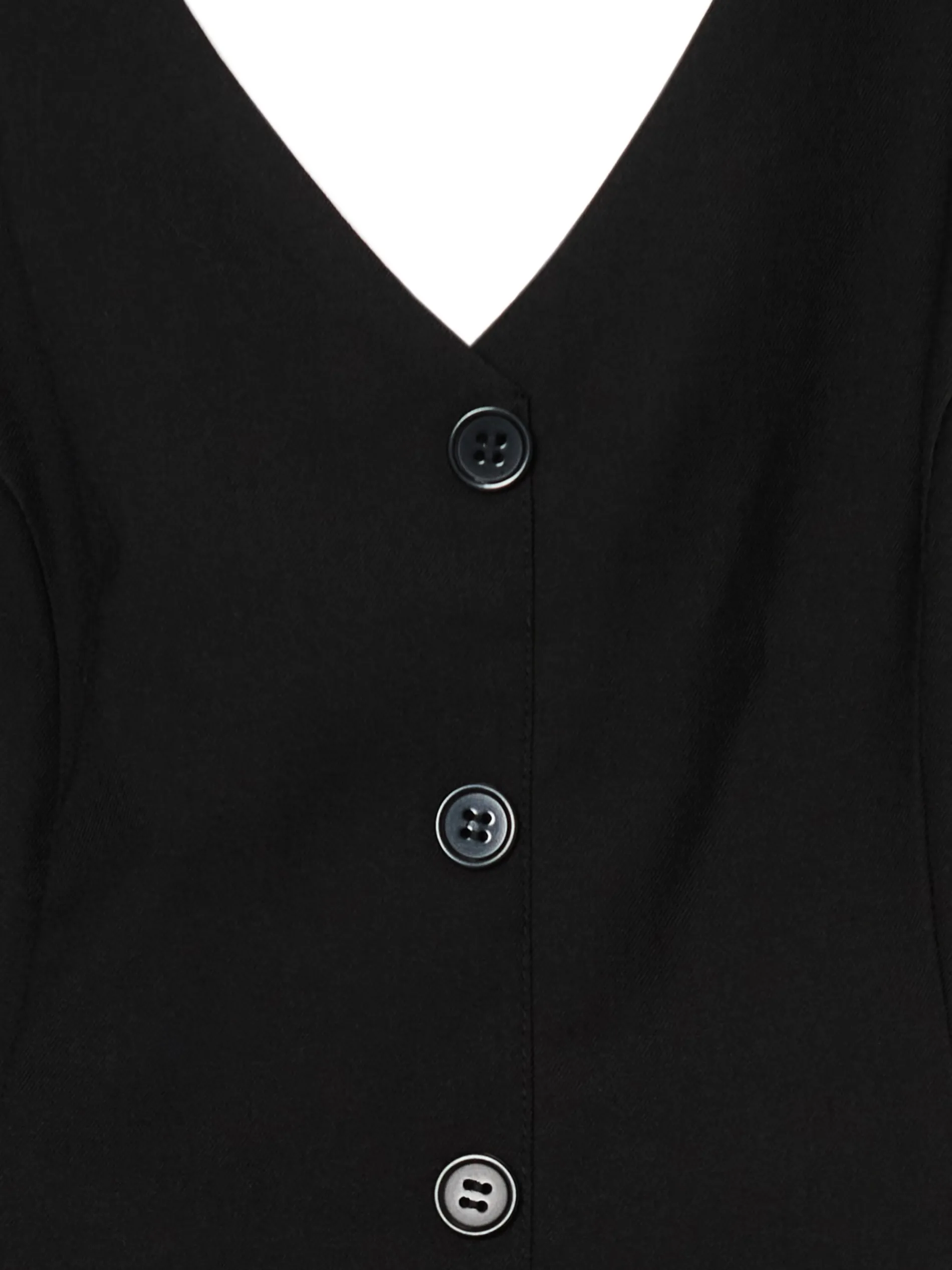 Cropp Sukienki, Kombinezony*Czarna sukienka mini z kołnierzykiem