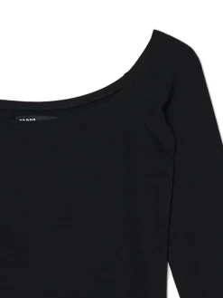 Cropp Sukienki, Kombinezony*Czarna sukienka mini z rękawami flare