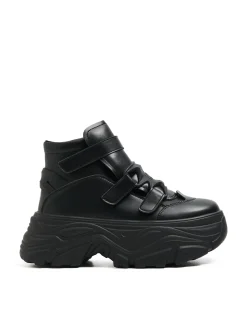 Cropp Botki, Trzewiki*Czarne botki na rzepy