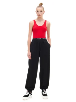 Cropp Spodnie*Czarne dresowe joggery