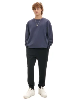 Cropp Spodnie*Czarne dresowe joggery regular