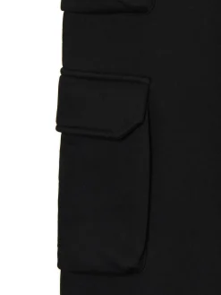 Cropp Spodnie*Czarne dresowe joggery z kieszeniami cargo
