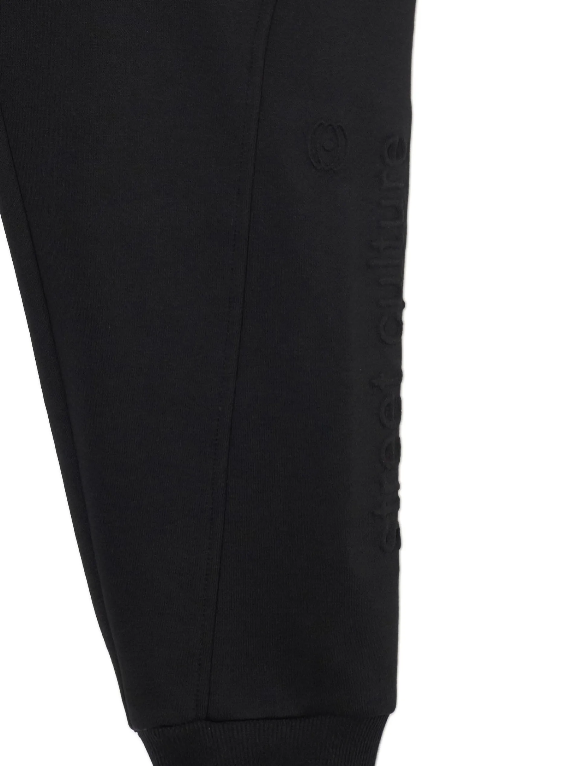 Cropp Spodnie*Czarne dresowe joggery z nadrukiem na nogawce