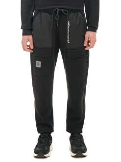 Cropp Spodnie*Czarne dresowe joggery z efektem reflective