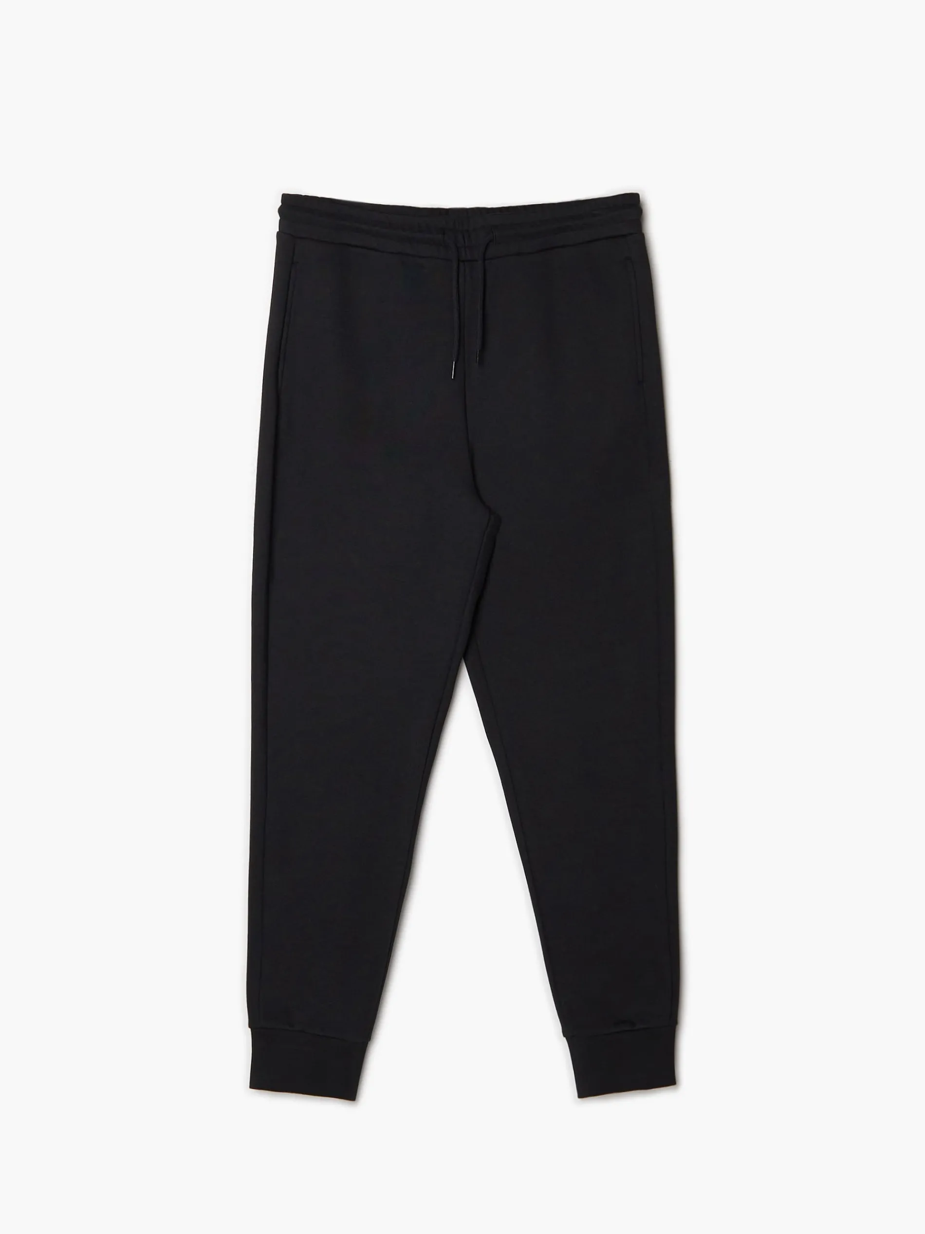 Cropp Spodnie*Czarne gładkie joggery regular