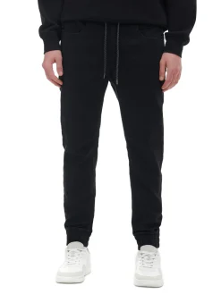 Cropp Jeansy*Czarne jeansowe joggery