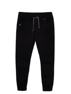 Cropp Jeansy*Czarne jeansowe joggery