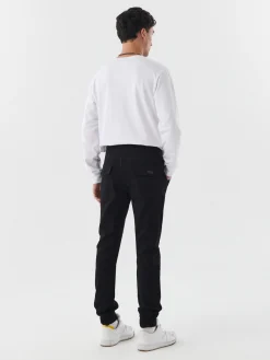 Cropp Jeansy*Czarne jeansowe joggery