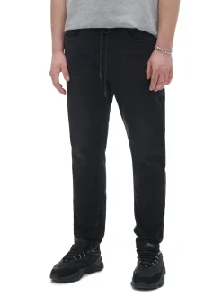 Cropp Jeansy*Czarne jeansowe joggery