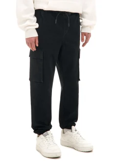 Cropp Jeansy*Czarne jeansowe joggery