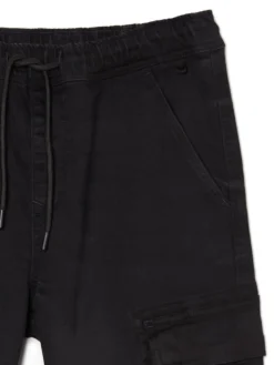 Cropp Jeansy*Czarne jeansowe joggery