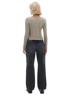 Cropp Jeansy*Czarne jeansy baggy