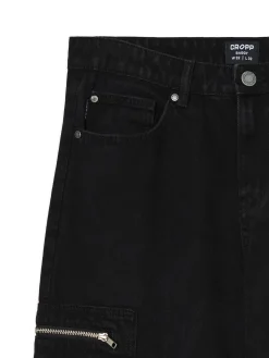 Cropp Jeansy|Baggy*Czarne jeansy baggy balloon