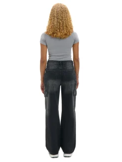 Cropp Jeansy*Czarne jeansy baggy PETITE