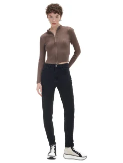 Cropp Jeansy*Czarne jeansy mom slim