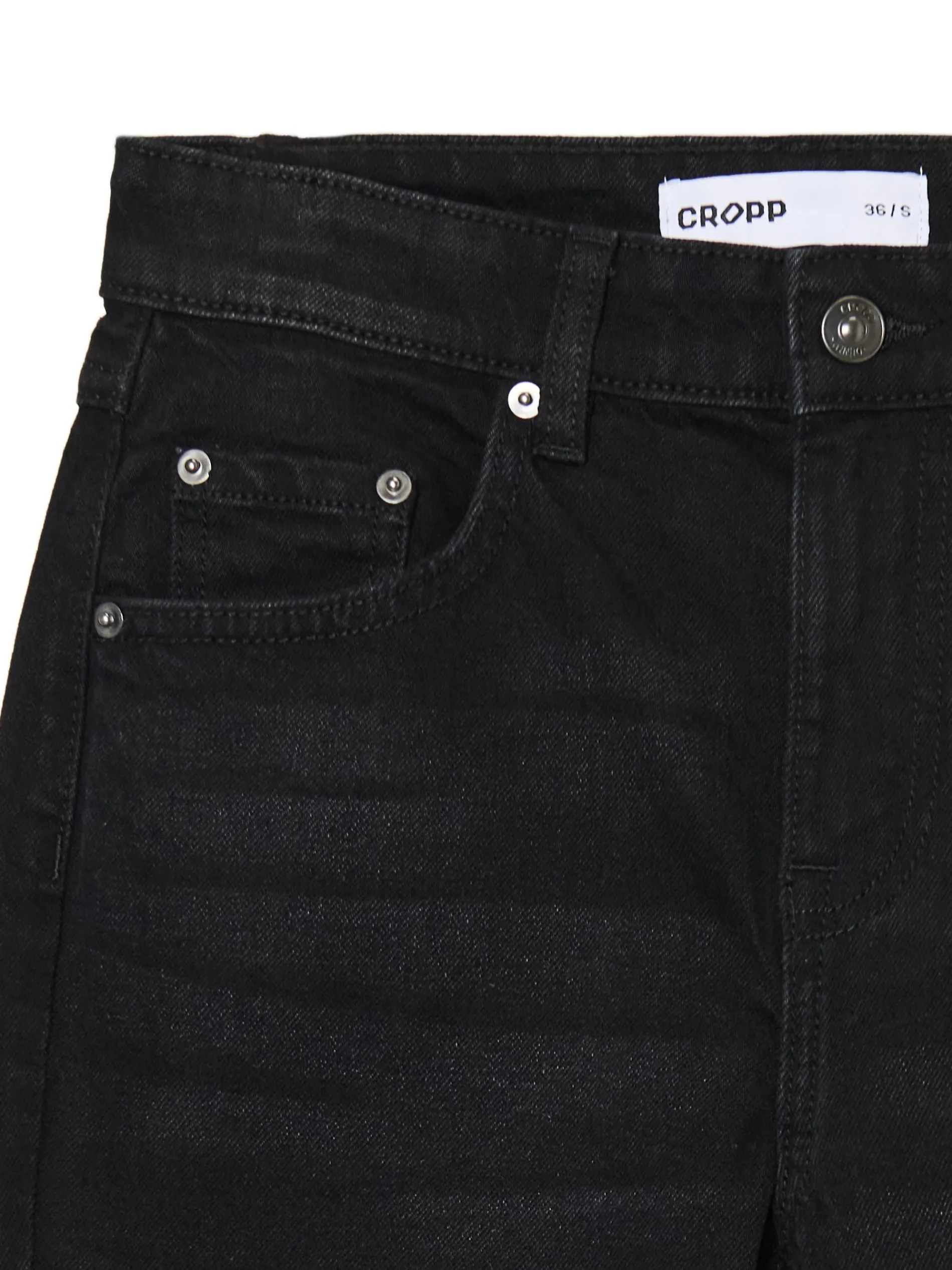 Cropp Jeansy*Czarne jeansy skinny flare