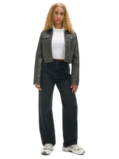 Cropp Jeansy*Czarne jeansy straight PETITE