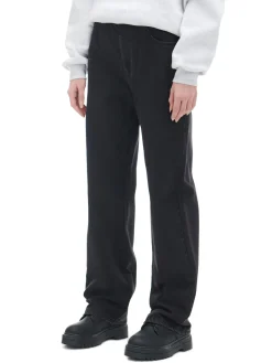 Cropp Jeansy*Czarne jeansy straight z efektem sprania