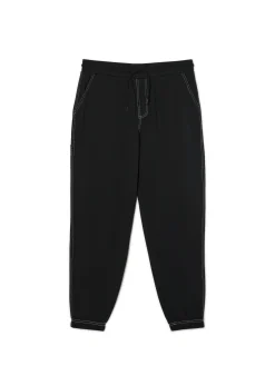 Cropp Spodnie*Czarne joggery z białym przeszyciem