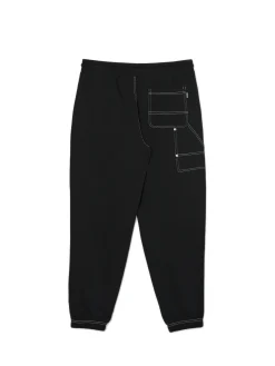 Cropp Spodnie*Czarne joggery z białym przeszyciem