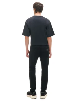 Cropp Spodnie*Czarne joggery z kieszeniami cargo